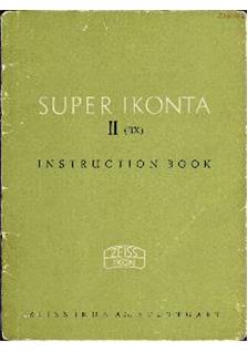 Zeiss Ikon Super Ikonta 2 manual. Camera Instructions.